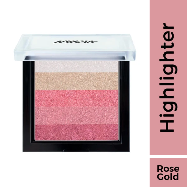 Nykaa Glow Goals! Shimmer Brick Highlighter Palette Want It All! 2