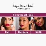 Nykaa Lips Don't Lie Lip Liner Sweetheart Pink 2