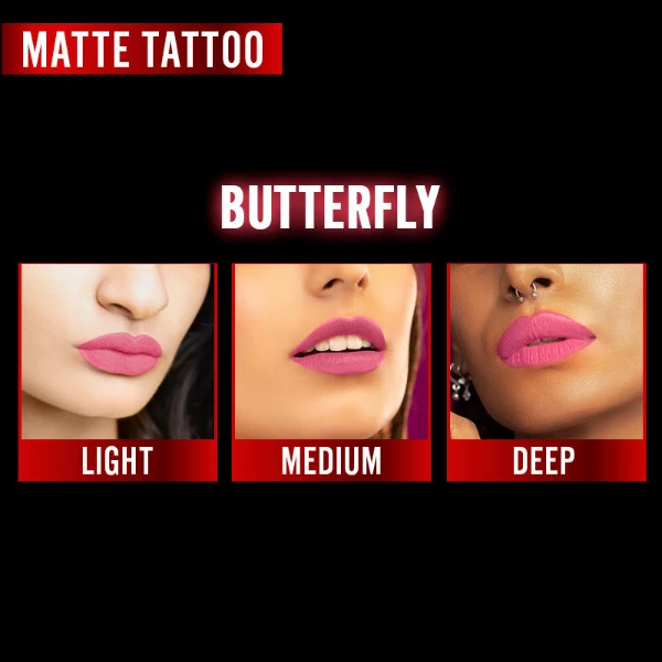 Nykaa Matte Tattoo Liquid Lipstick Butterfly 3