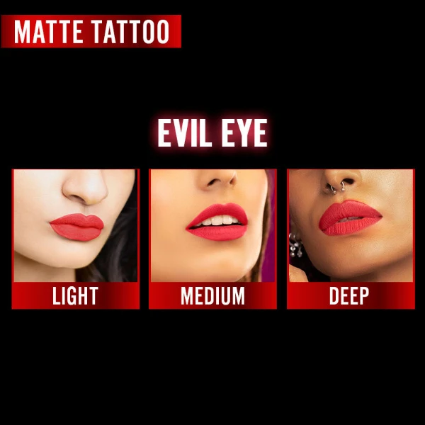 Nykaa Matte Tattoo Liquid Lipstick Evil Eye 3