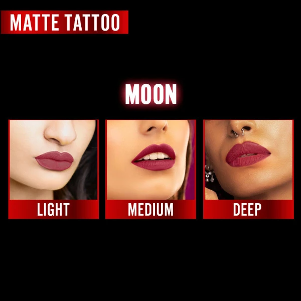 Nykaa Matte Tattoo Liquid Lipstick Moon 3