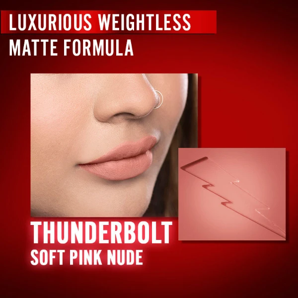 Nykaa Matte Tattoo Liquid Lipstick Thunderbolt 2