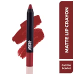 Nykaa Matte Illicious Lip Crayon Lipstick Call Me Scarlet 14 1