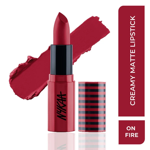 Nykaa So Creme! Creamy Matte Lipstick On Fire 1