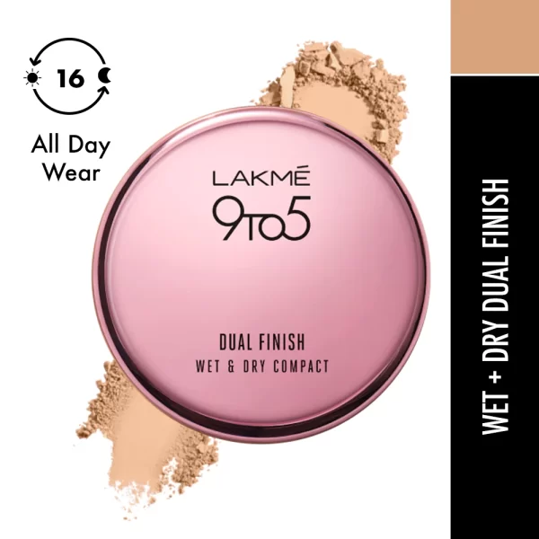 Lakme 9 To 5 Wet & Dry Compact 34 Almond 1