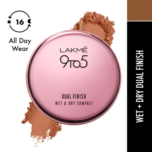 Lakme 9 To 5 Wet & Dry Compact 38 Walnut 1