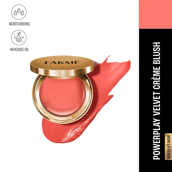 Lakme 9 To 5 Powerplay Velvet Creme Blush Soft Coral 1