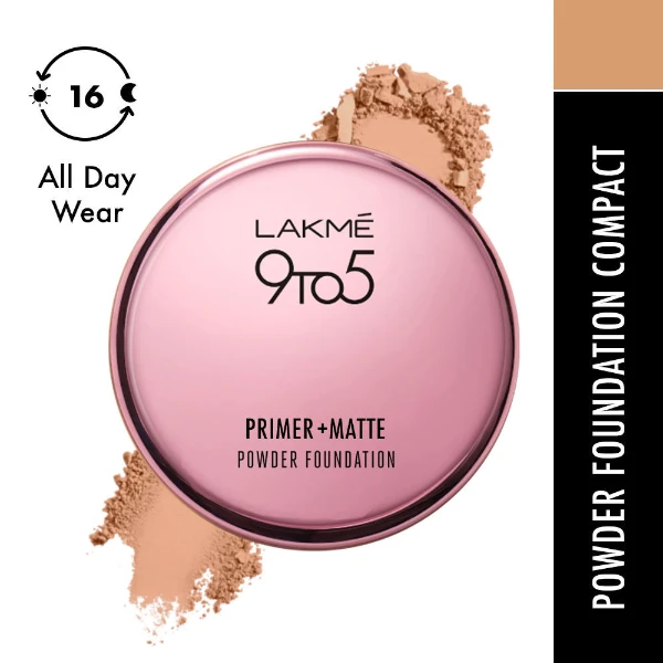 Lakme 9 To 5 Primer + Matte Powder Foundation Compact Honey Dew