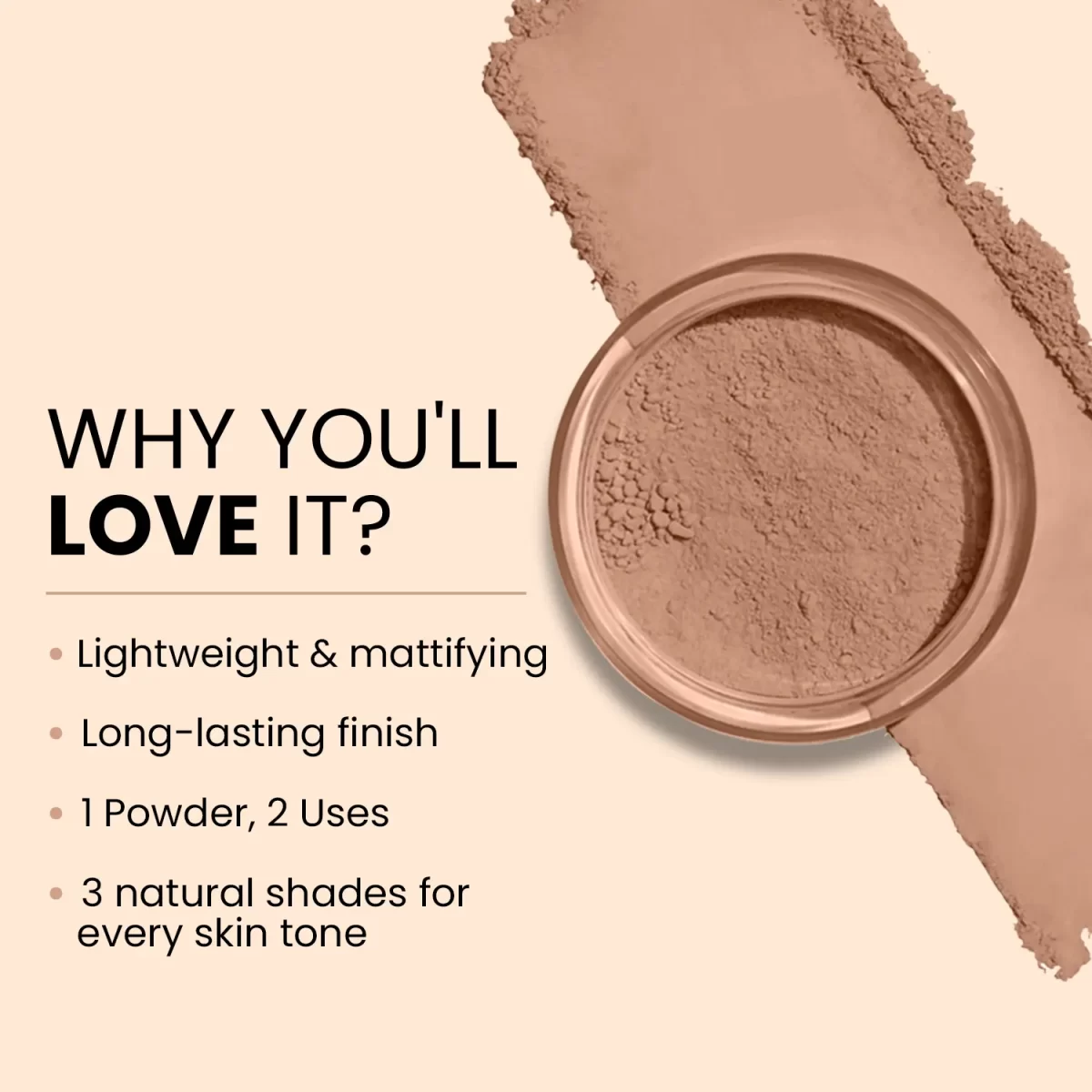 Lakme Absolute Loose Finishing Powder Almond 3