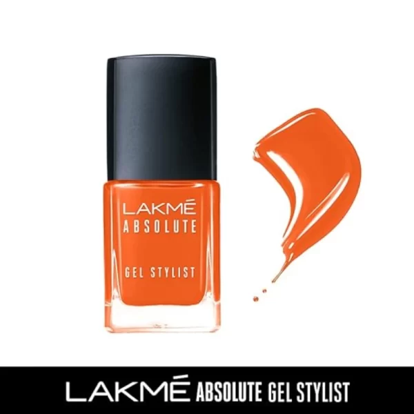 Lakmé Absolute Gel Stylist Nail Color, Glossy Finish, 99 Pumpkin 1