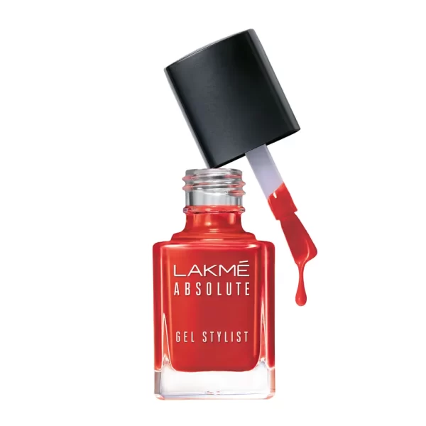 Lakme Absolute Gel Stylist Nail Color Tomato Tango 3