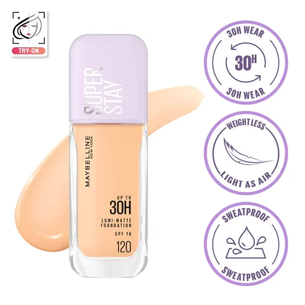 Maybelline New York Super Stay Lumi Matte Liquid Foundation 120 1