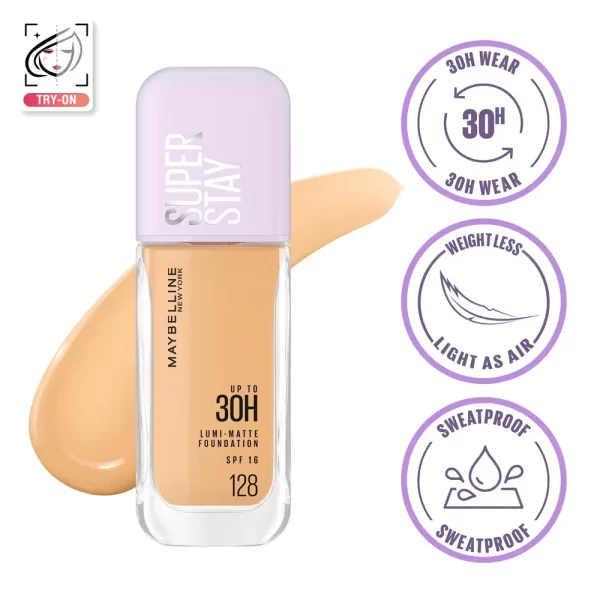 Maybelline New York Super Stay Lumi Matte Liquid Foundation 128 1