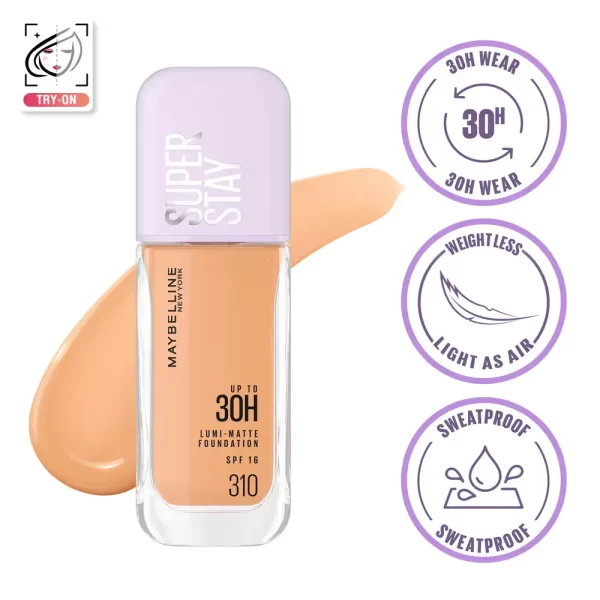 Maybelline New York Super Stay Lumi Matte Liquid Foundation 310 1