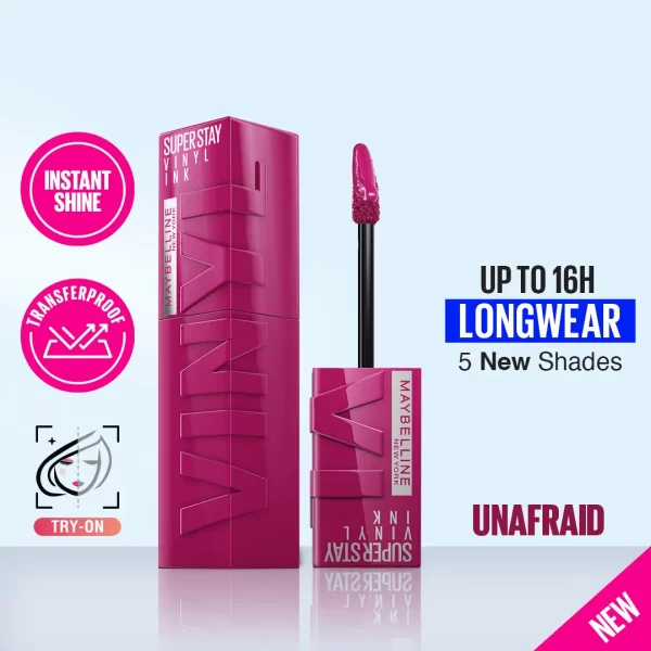 Maybelline New York Super Stay Vinyl Ink Liquid Lipstick Unafraid 1