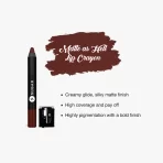 Sugar Cosmetics Matte As Hell Crayon Lipstick 13 Murphy Brown (chocolate Burgundy) 1