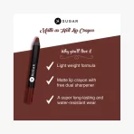 Sugar Cosmetics Matte As Hell Crayon Lipstick 13 Murphy Brown (chocolate Burgundy) 4