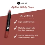 Sugar Matte As Hell Crayon Lipstick With Free Sharpener 19 Emma Woodhouse (earthy Brown) 1