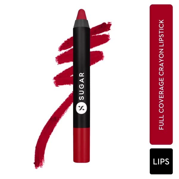 Sugar Matte As Hell Crayon Lipstick With Free Sharpener 35 Claire Redfield (pure Red) 1