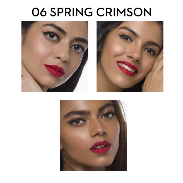 Sugar Matte Attack Transferproof Lipstick 06 Spring Crimson (crimson Red) 4