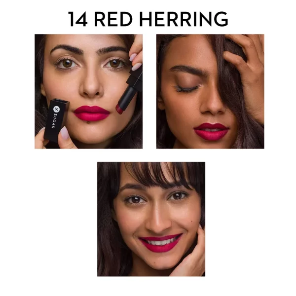 Sugar Nothing Else Matter Longwear Lipstick 14 Red Herring 4