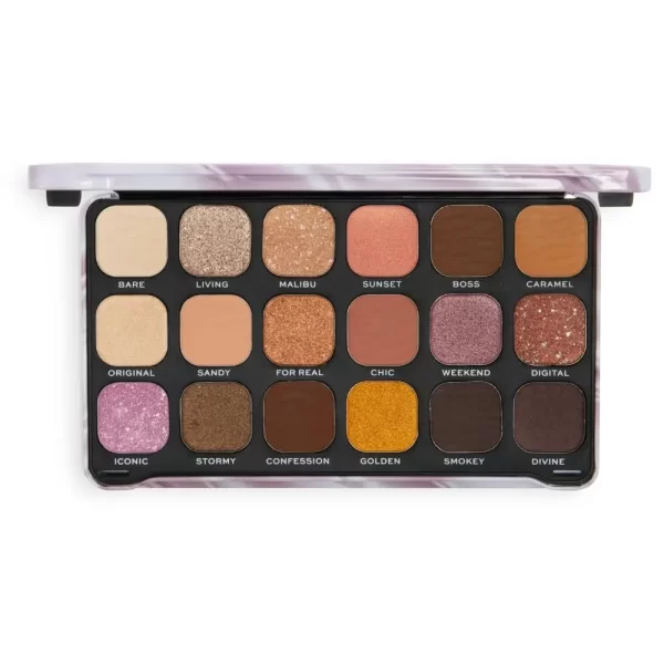 Makeup Revolution Forever Flawless Eyeshadow Palette 18 Smooth & Rich Shade Nude Silk 5