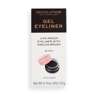 Makeup Revolution Gel Eyeliner Pot With Brush Black 1