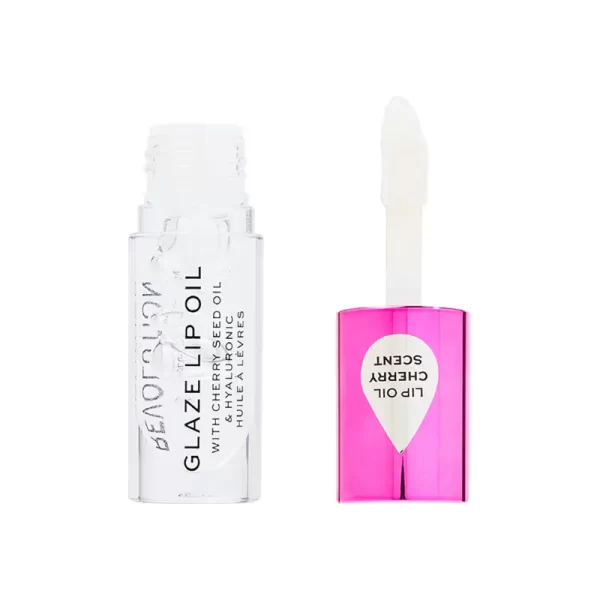 Makeup Revolution Glaze Lip Oil Intense Nourishment With Hyaluronic Acid Vitamin E Lust Clear 1