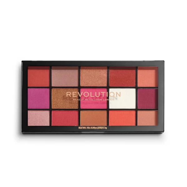 Makeup Revolution Reloaded Eyeshadow Palette 15 Smooth & Rich Shade High Pay Off Formula Red Alert 2