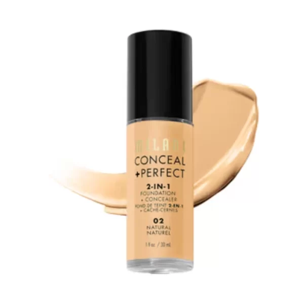 Milani Conceal + Perfect 2 In 1 Foundation + Concealer 02 Natural 1