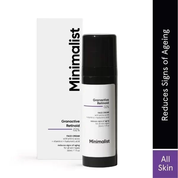 Minimalist 2% Granactive Retinoid Anti Aging Face Cream With Vitamin E & Ha 2