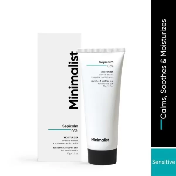 Minimalist 3% Sepicalm Face Moisturiser With Oat Extract For Nourishing & Soothing Skin 1