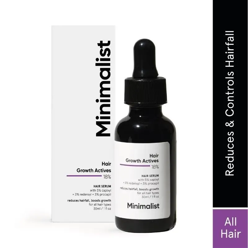 Minimalist Hair Growth Actives 18% Serum For Scalp Capixyl, Redensyl, Anagain, Procapil & Baicapil 1