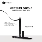 Sugar Arrested For Overstay Waterproof Eyeliner 01 I'll Be Black (black) 4