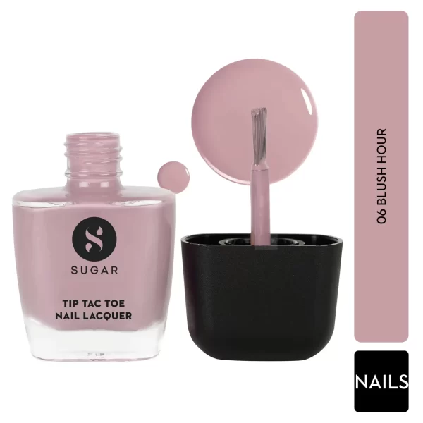 Sugar Tip Tac Toe Nail Lacquer Classic 06 Blush Hour 1