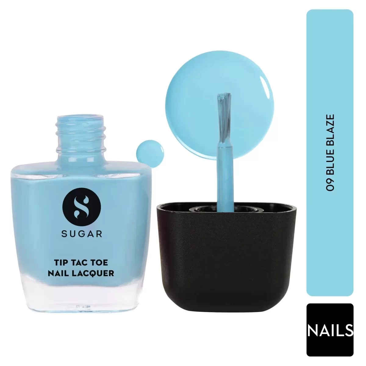 Sugar Tip Tac Toe Nail Lacquer Classic 09 Blue Blaze 1