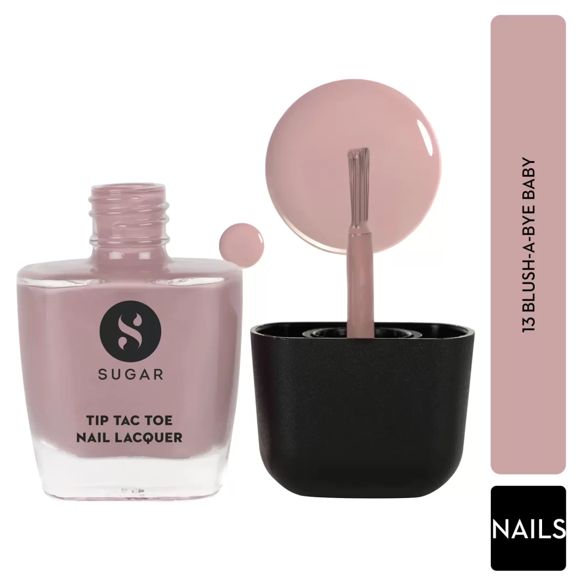 Sugar Tip Tac Toe Nail Lacquer Classic 13 Blush A Bye Baby 1