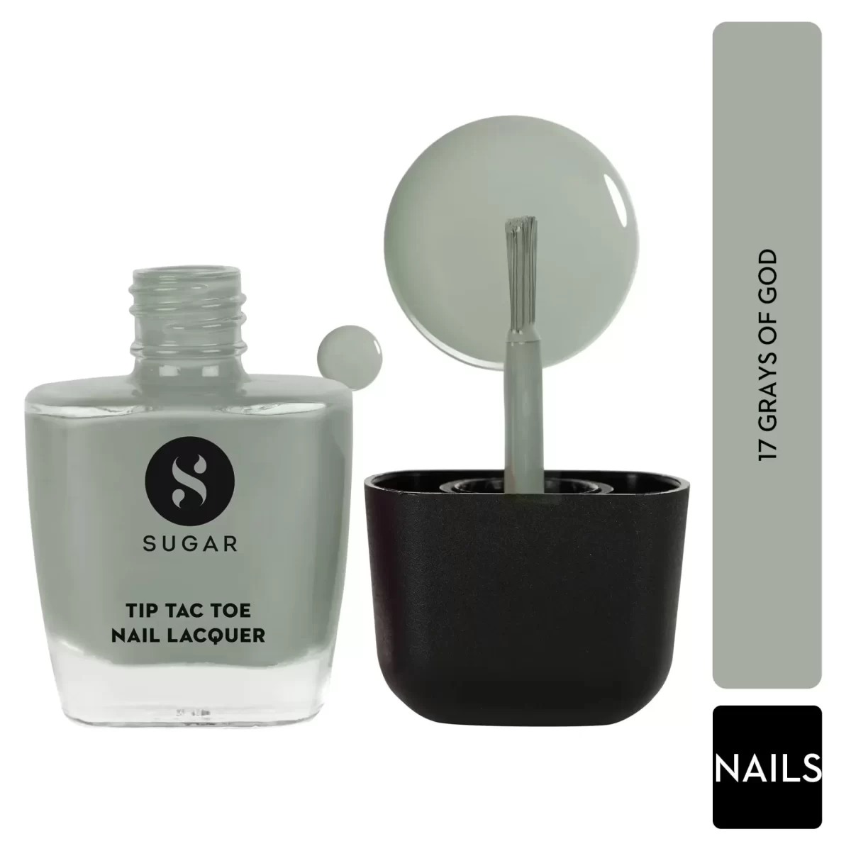 Sugar Tip Tac Toe Nail Lacquer Classic 17 Grays Of God 1