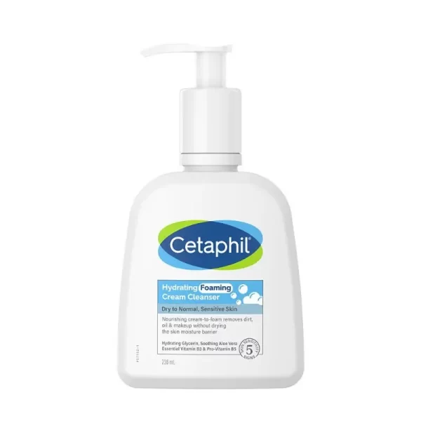 Cetaphil Hydrating Foaming Cream Cleanser For All Skin Types With Niacinamide And Aloevera8