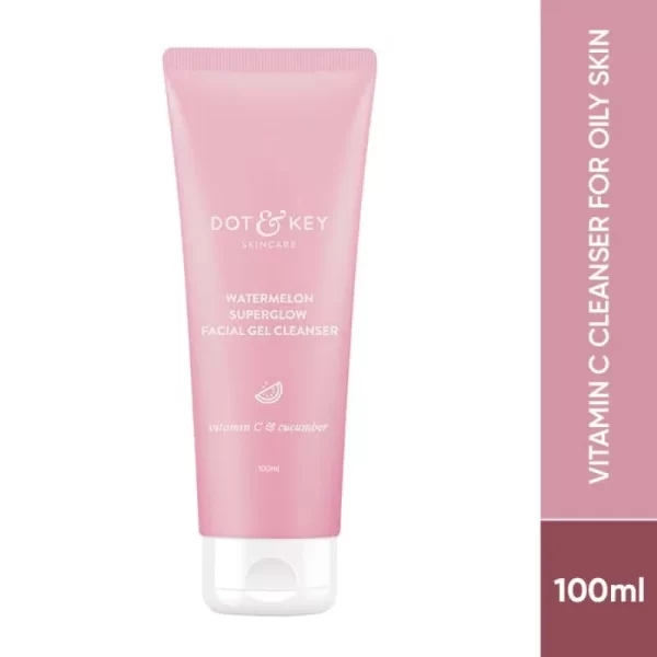 Dot & Key Watermelon & Vitamin C Superglow Gel Face Wash For Glowing Skin & Spots Reduction3