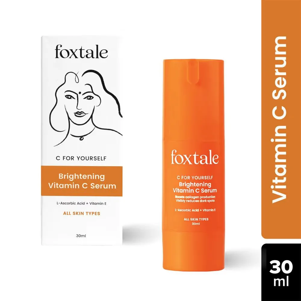 Foxtale Brightening Vitamin C Face Serum With L Ascorbic Acid And Vitamin E For Glowing Skin 1