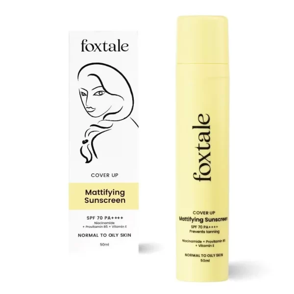 Foxtale Spf 70 Pa++++ Mattifying Sunscreen With Niacinamide + Provitamin B5 + Vitamin E7