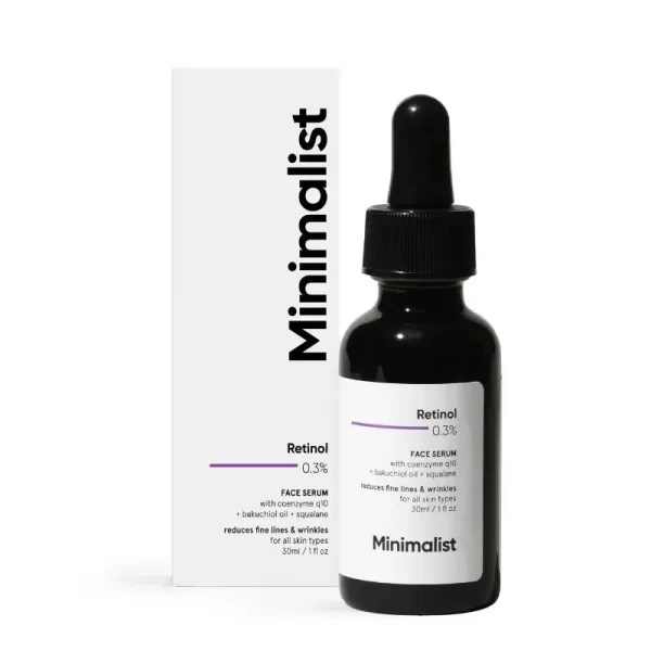 Minimalist 0.3% Retinol Face Serum For Anti Ageing With Coenzyme Q10 7