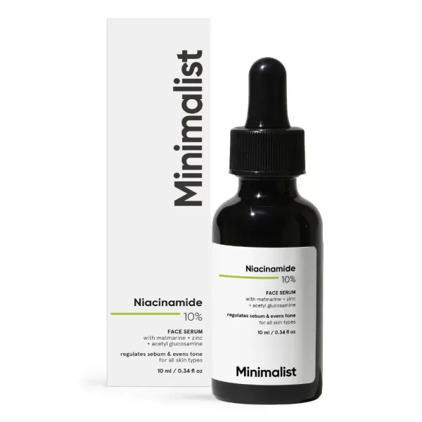 Minimalist 10% Niacinamide Face Serum With Matmarine + Zinc For Reducing Oil & Blemishes] 1