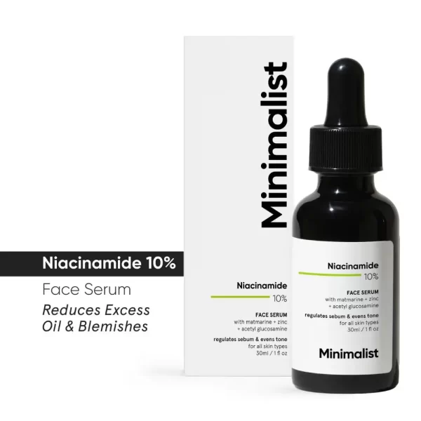 Minimalist 10% Niacinamide Face Serum With Matmarine + Zinc For Reducing Oil & Blemishes] 2