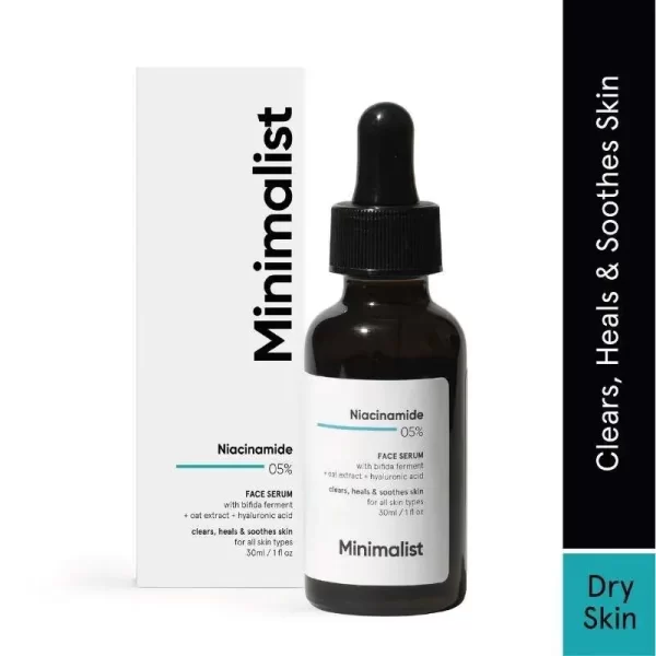 Minimalist 5% Niacinamide Face Serum With Bifida Ferment & Oat Extract For Healing & Soothing Skin] 1