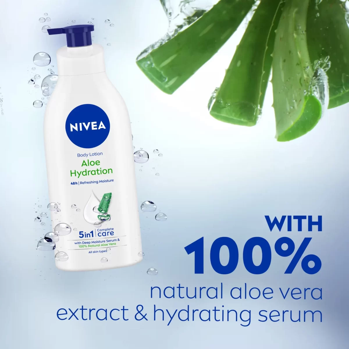 Nivea 100% Natural Aloevera Body Lotion 5 In 1 Complete Care For 48h Refreshing Moisturization3