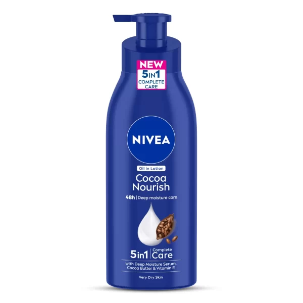 Nivea Cocoa Nourish Body Lotion Cocoa Butter & Vit E For 48h Deep Moisturization (very Dry Skin)