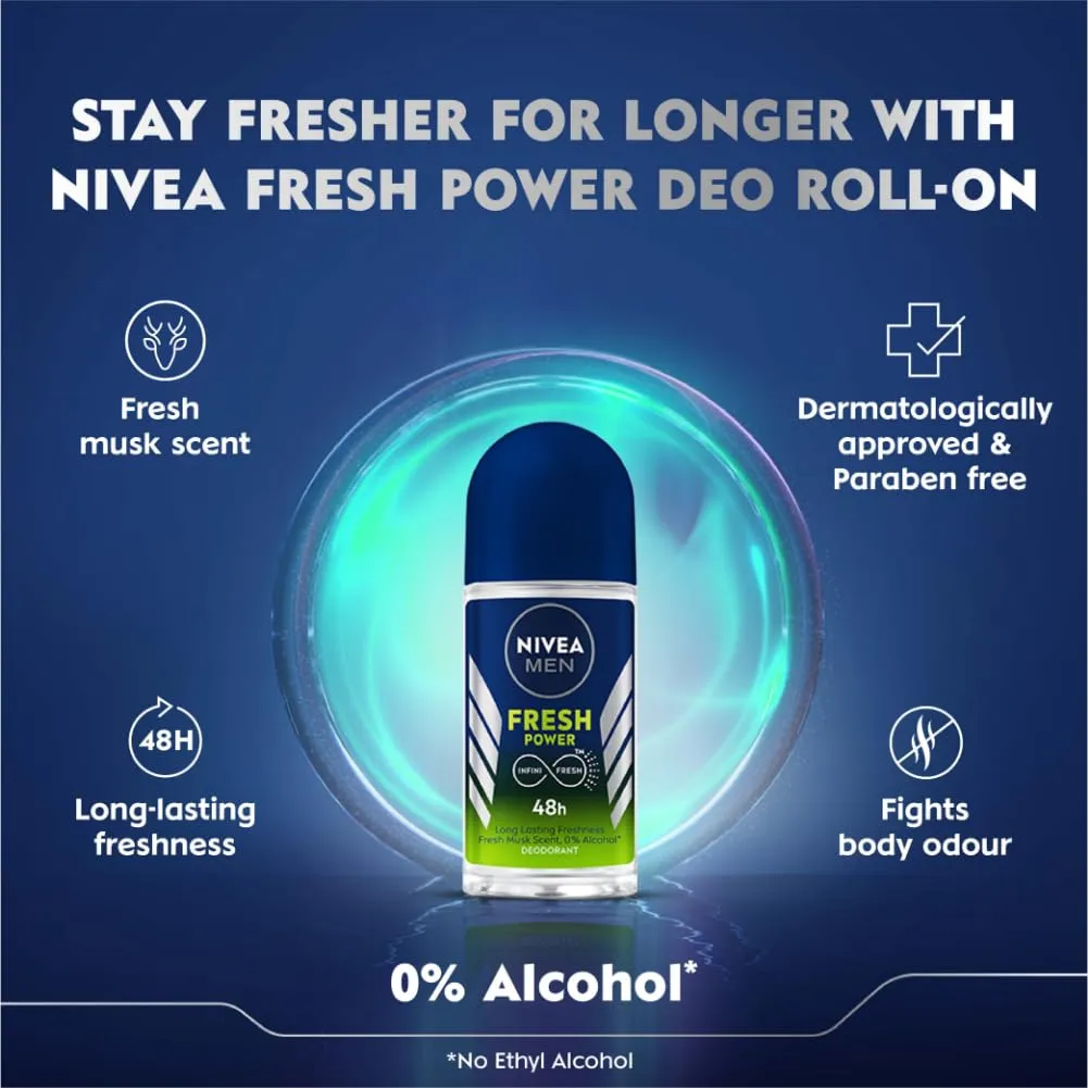 Nivea Men Fresh Power Roll On Deodorant2