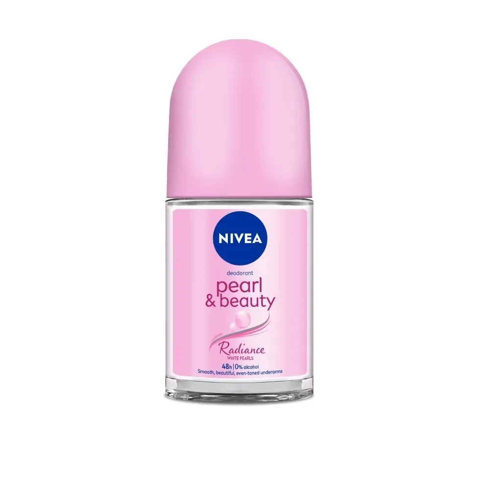 Nivea Pearl & Beauty Radiance Deo Roll On For Women, 48 Hr Odor Protection, 0% Alcohol1